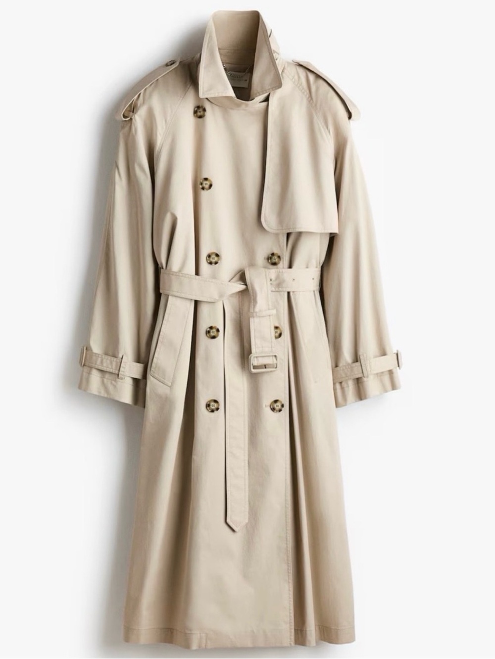 Classic Beige Trench Coat with Belt
